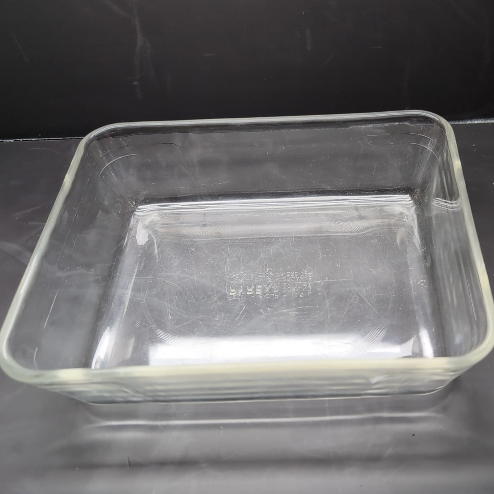 PYREX 6 Cup 7211 Rectangle Clear Glass Baking Storage Dish 8x6x2" No Lid